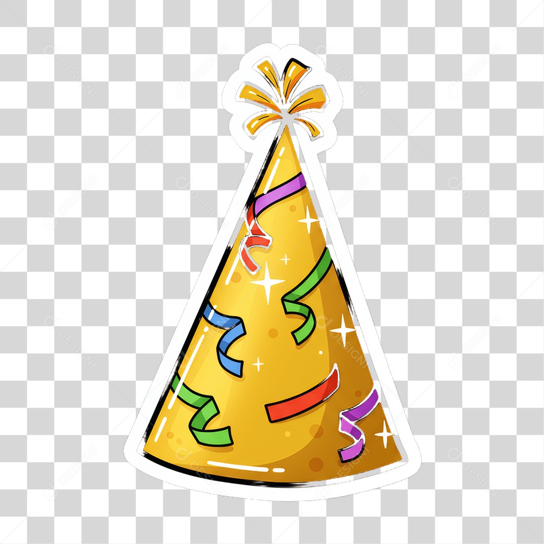 Sticker Emojis Chapéu de Confetes PNG Transparente