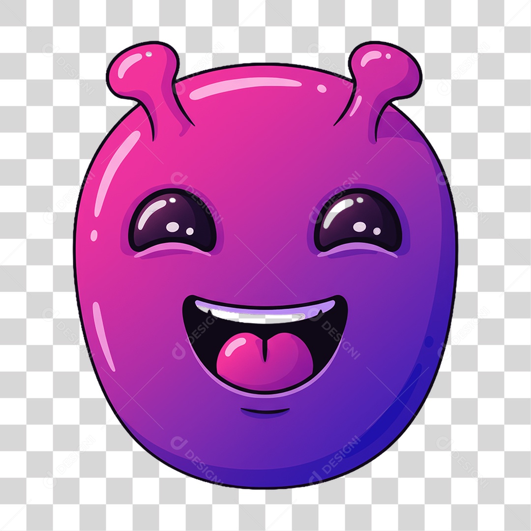 Sticker Emojis Alien PNG Transparente