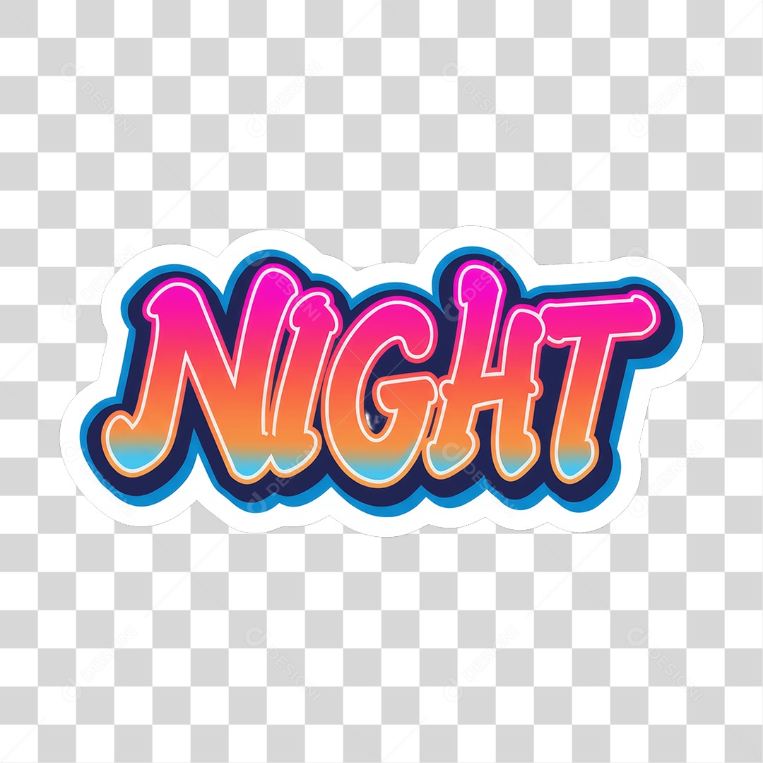 Sticker Emojis Night PNG Transparente