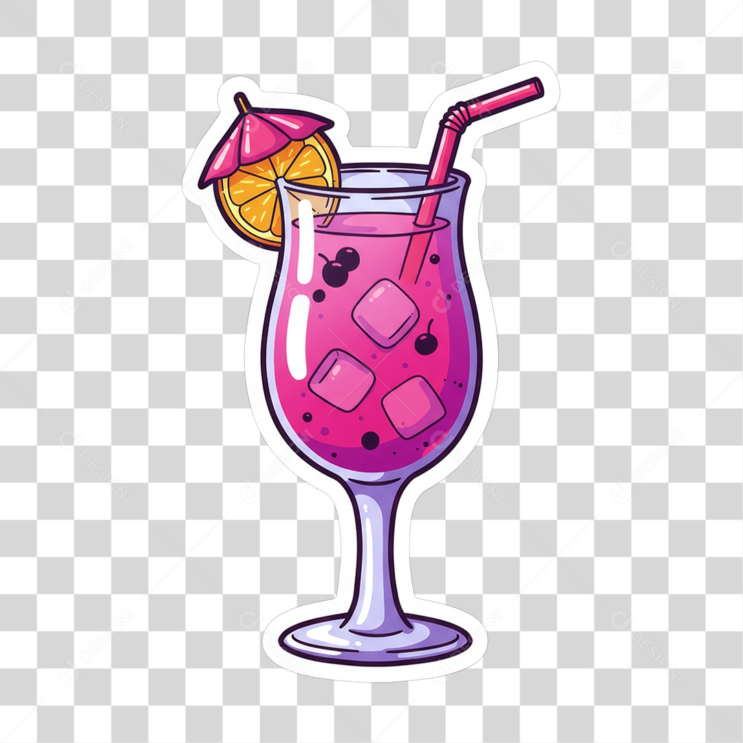 Sticker Emojis Coquetel PNG Transparente