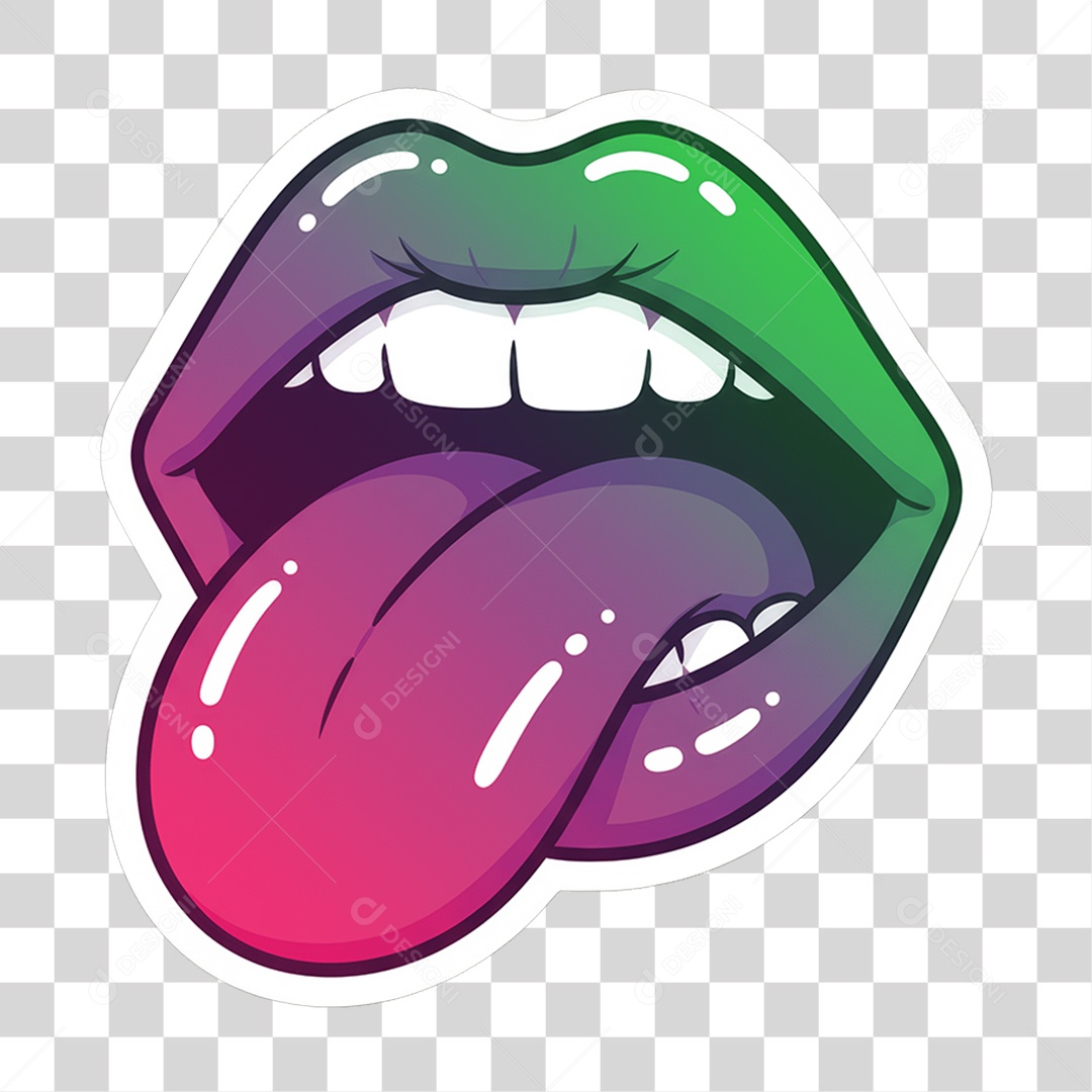 Sticker Emojis Boca PNG Transparente