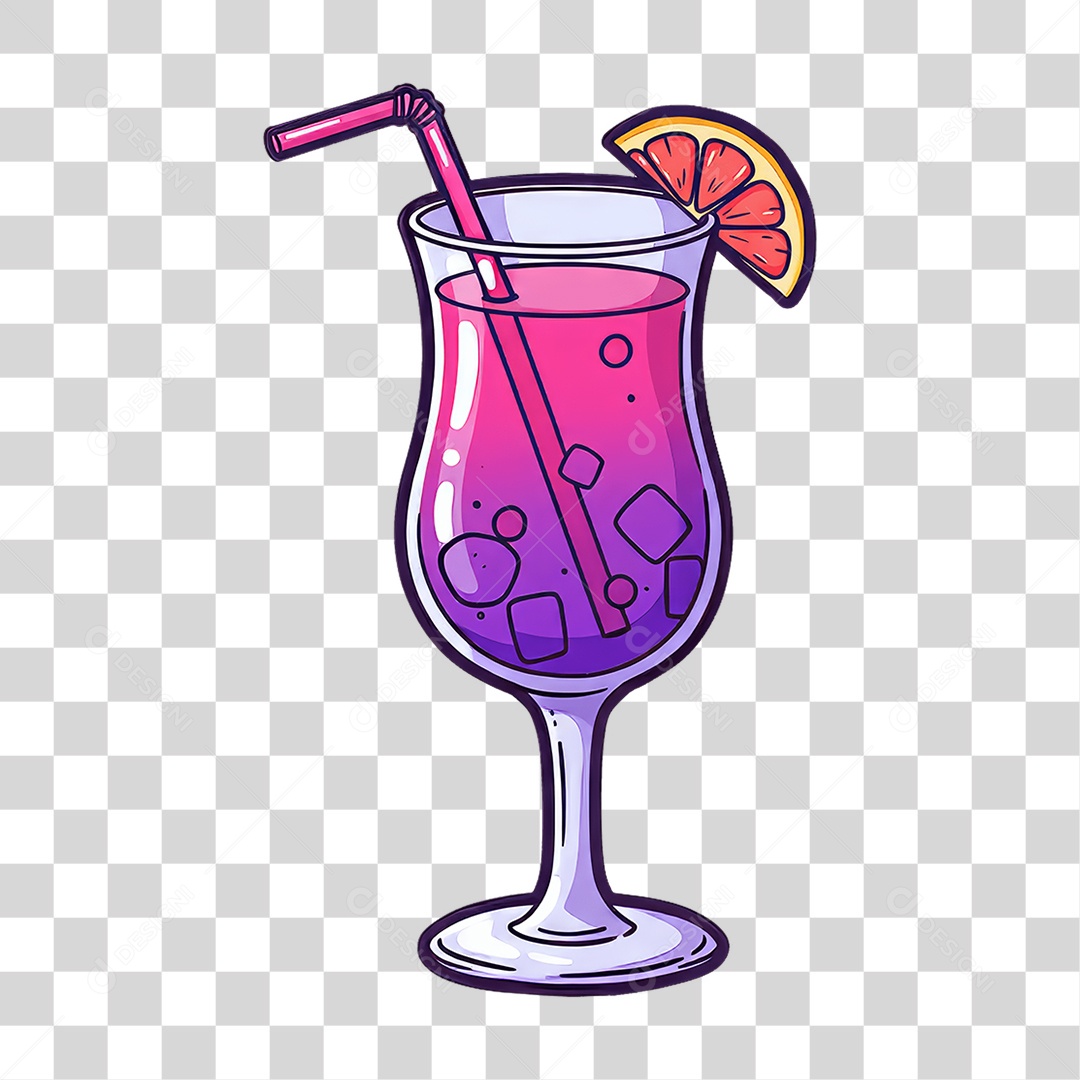 Sticker Emojis Coquetel PNG Transparente