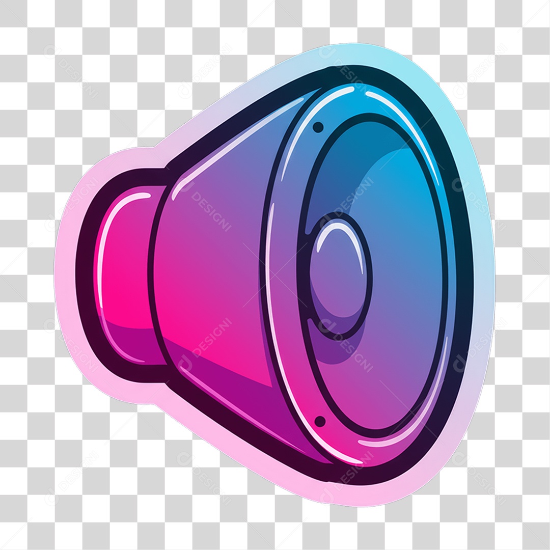 Sticker Emojis Alto-falante PNG Transparente