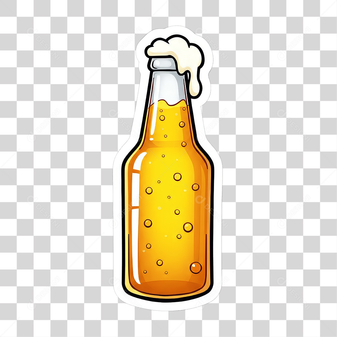 Sticker Emojis Garrafa de Vidro PNG Transparente