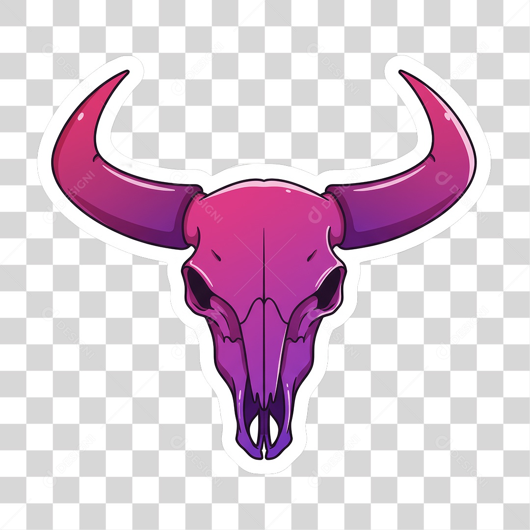 Sticker Emojis Crânio de Touro PNG Transparente