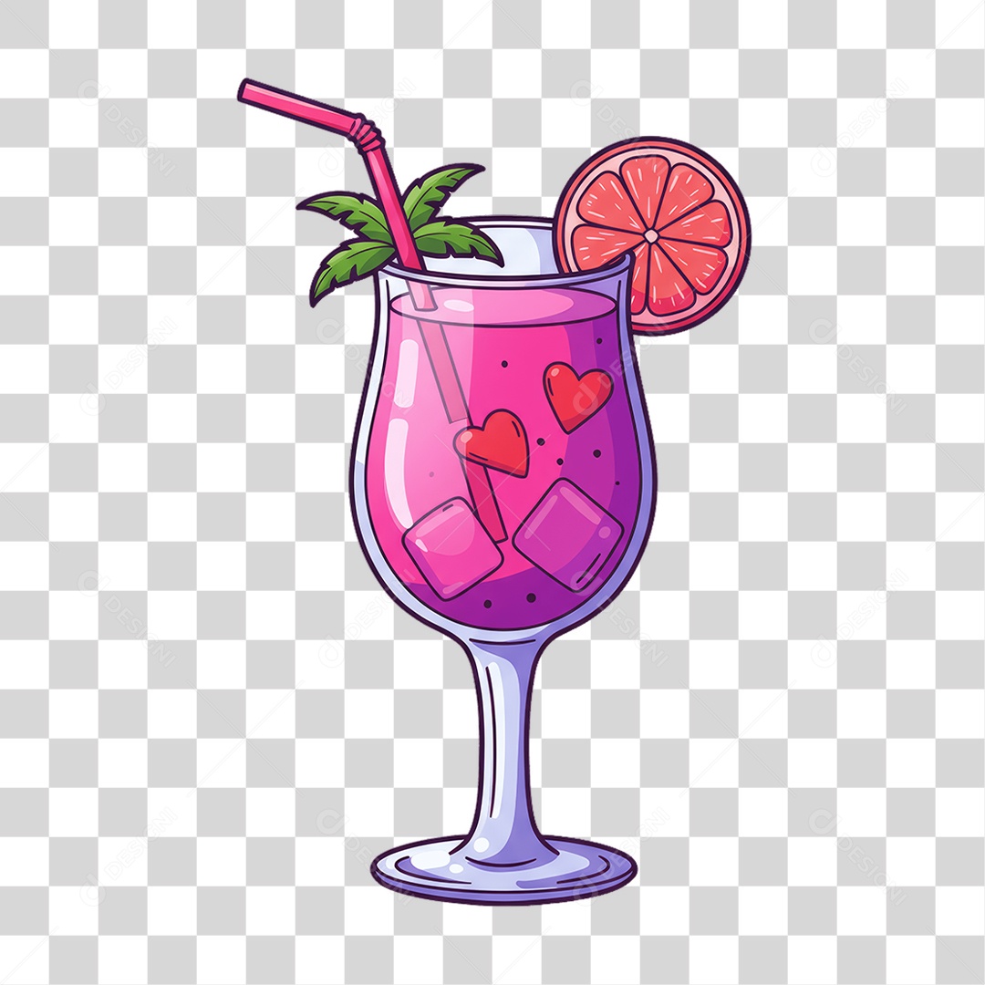 Sticker Emojis Coquetel PNG Transparente