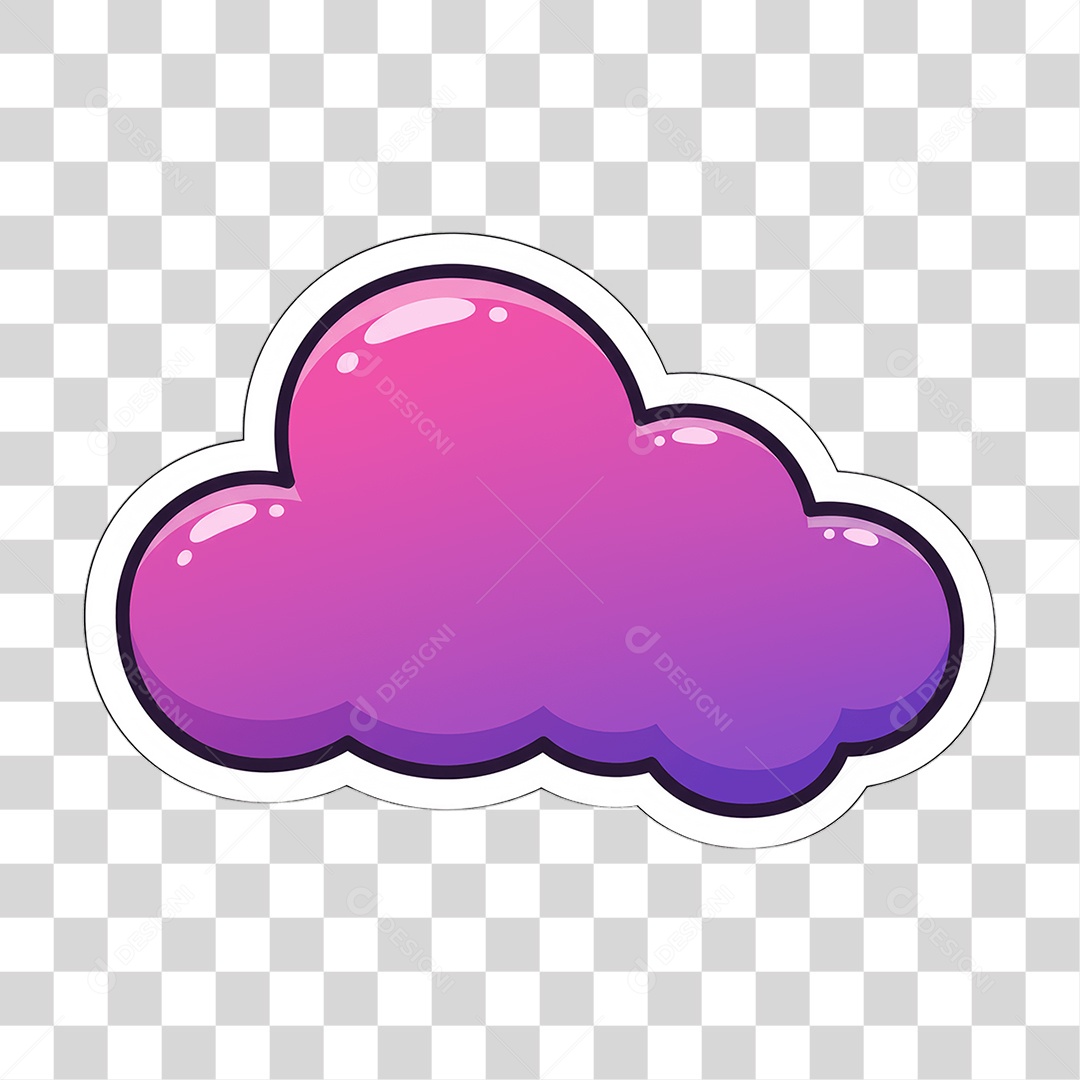 Sticker Emojis Nuvem PNG Transparente