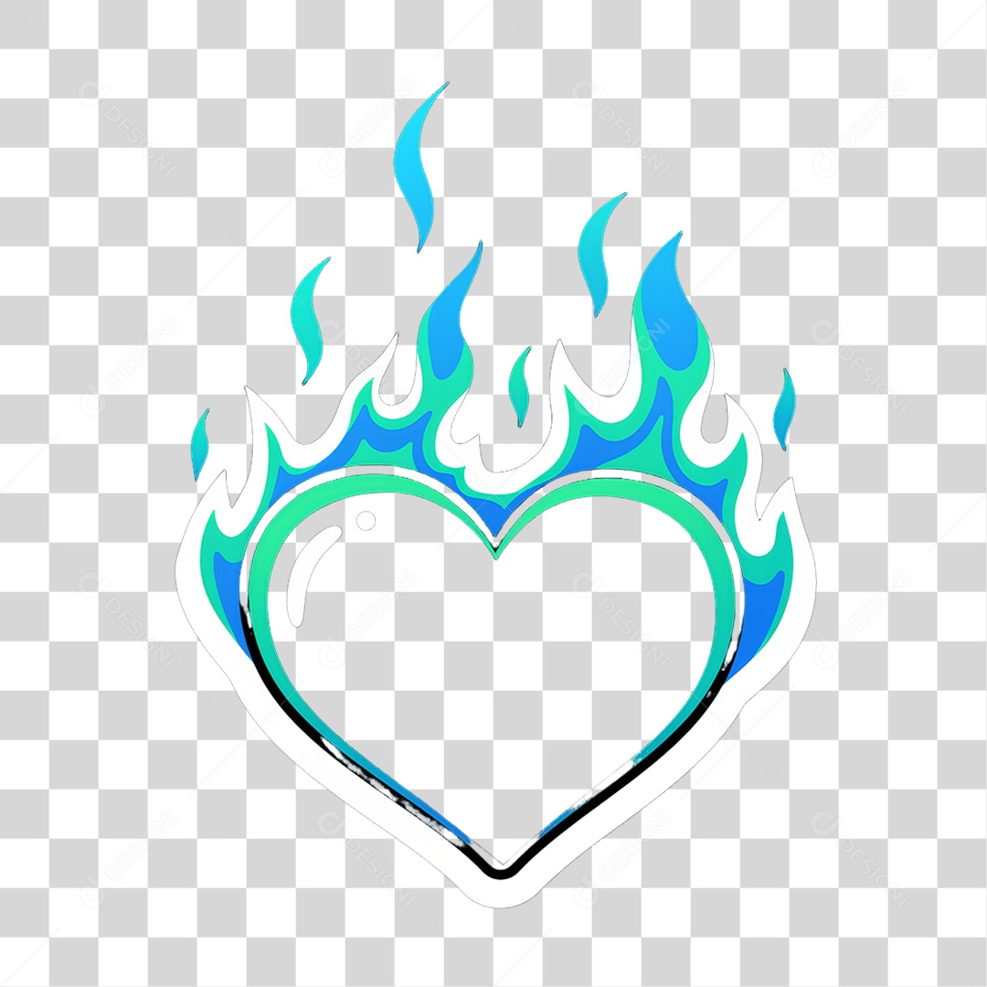 Flaming Heart Emojis Sticker PNG Transparent