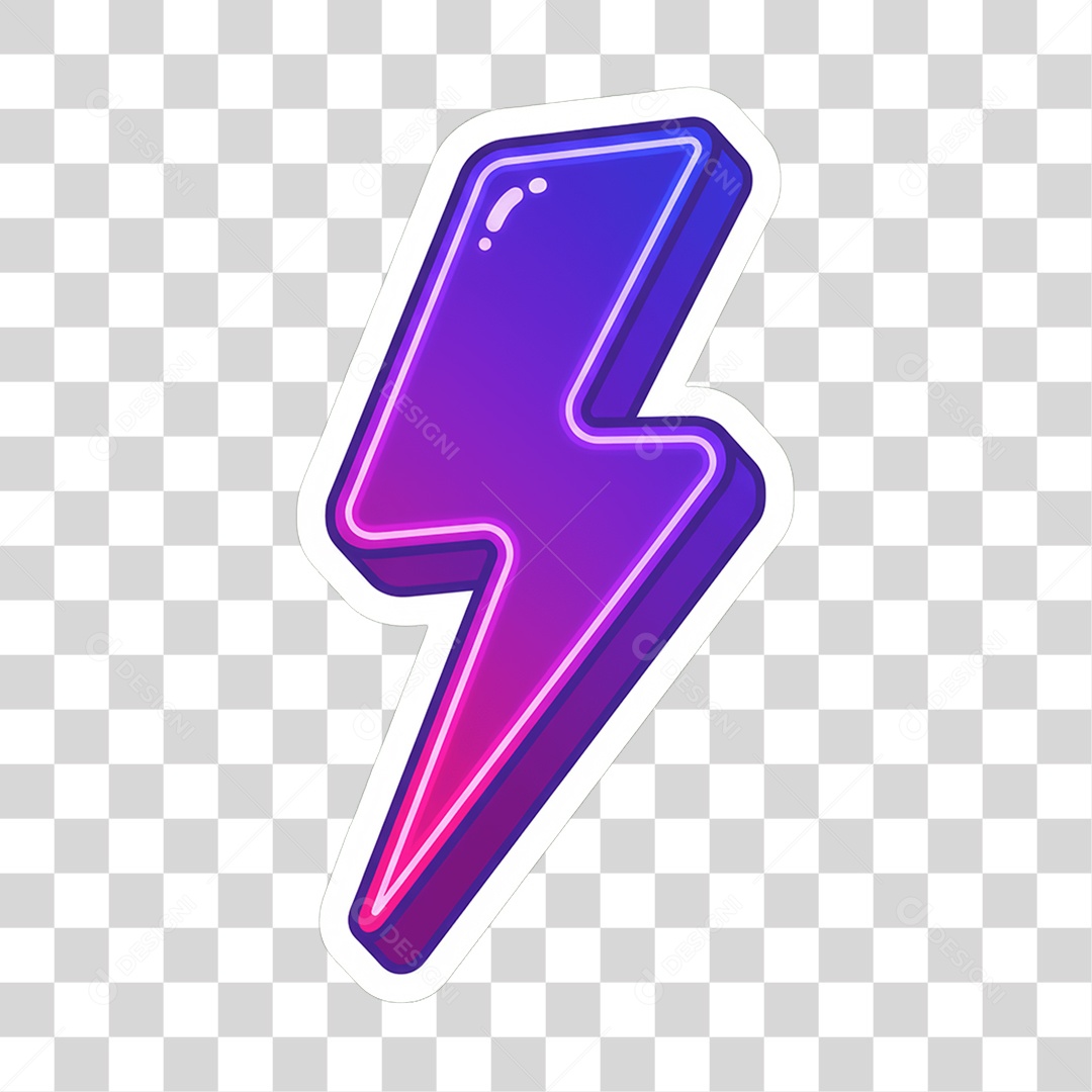 Sticker Emojis Raio PNG Transparente