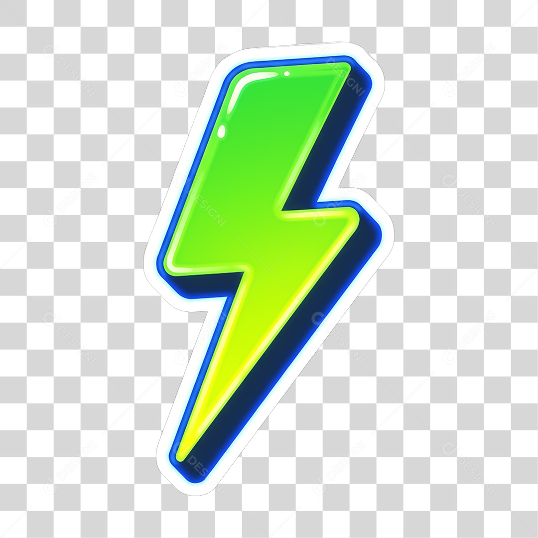 Sticker Emojis Raio PNG Transparente