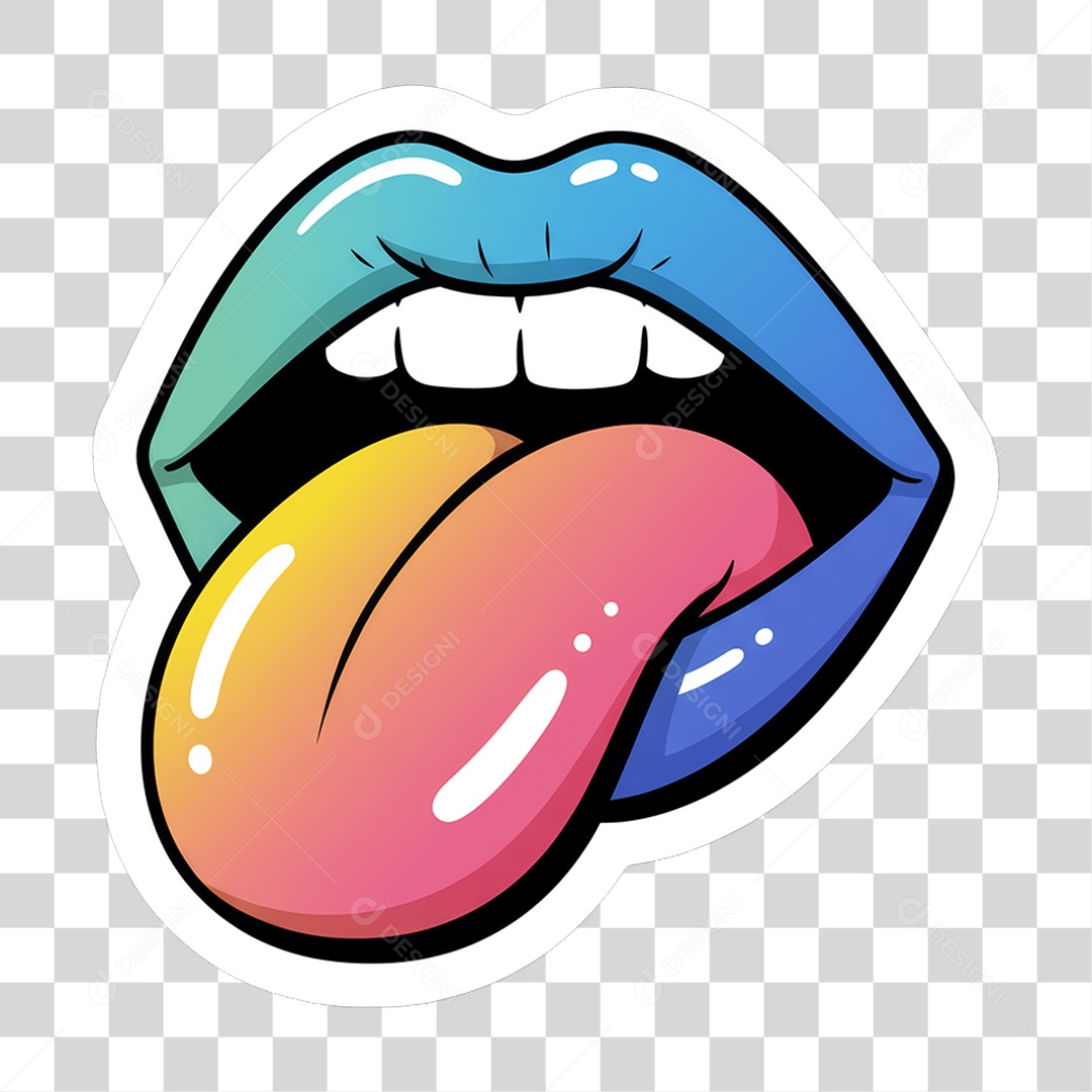 Sticker Emojis Boca PNG Transparente