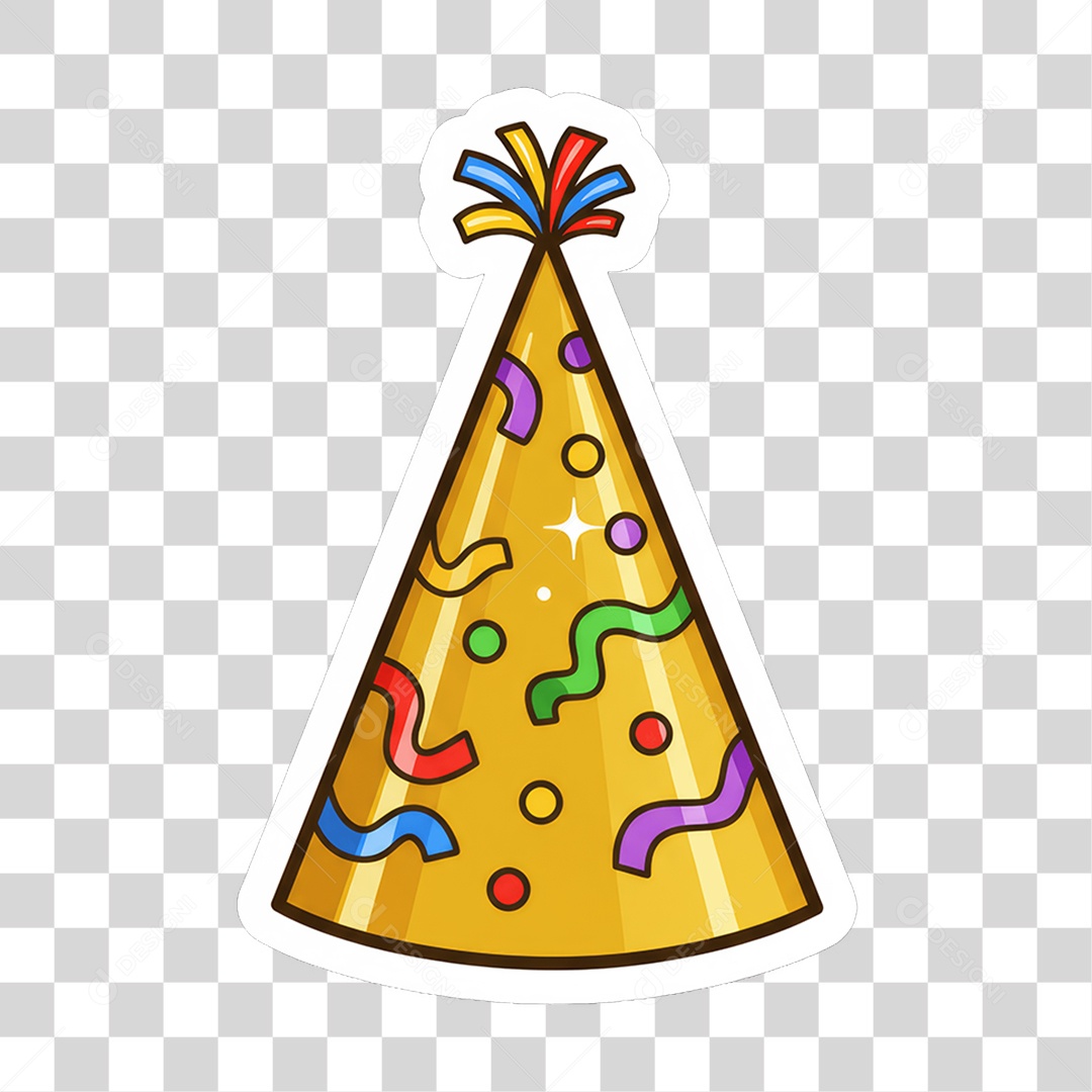 Sticker Emojis Chapéu de Confetes PNG Transparente