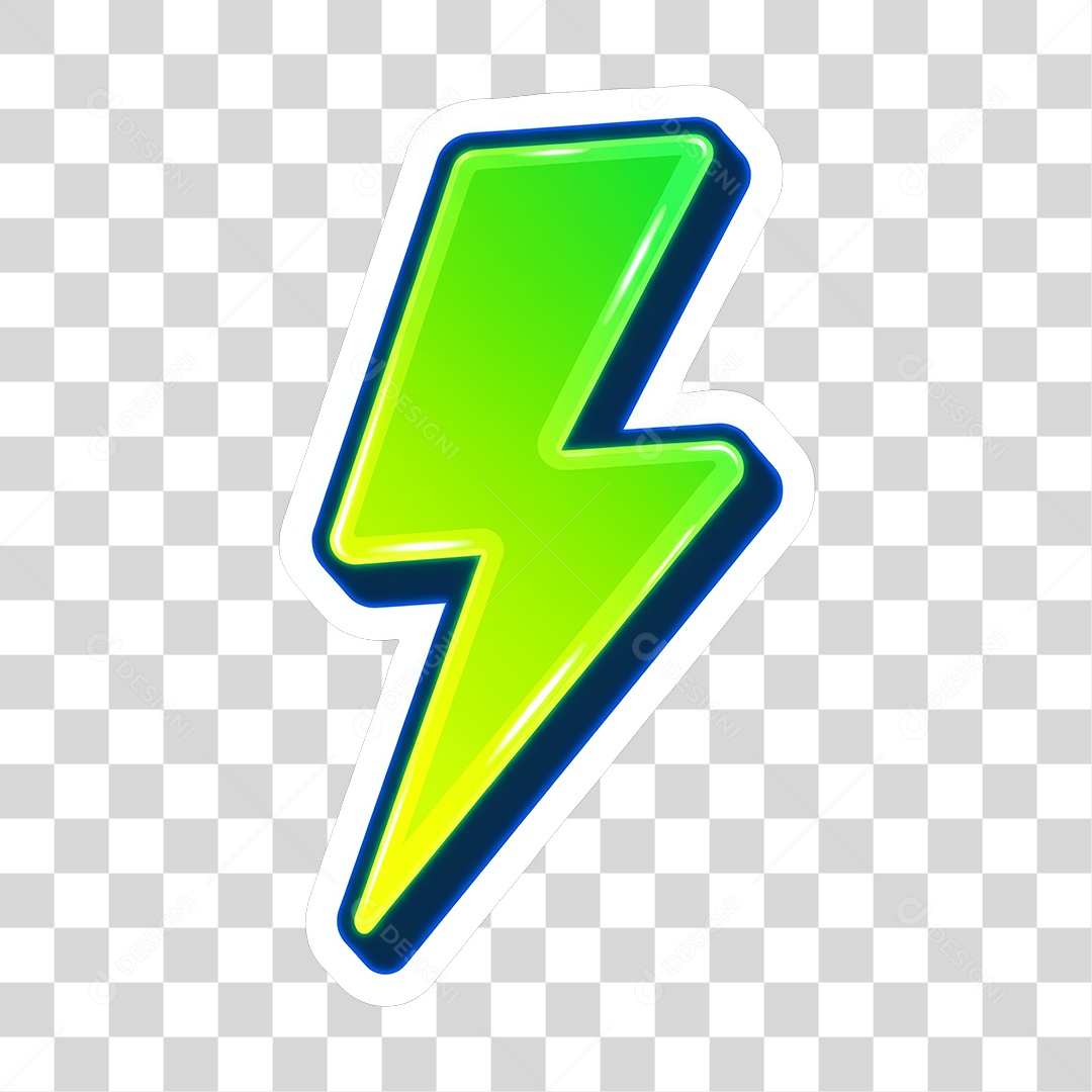 Sticker Emojis Raio PNG Transparente