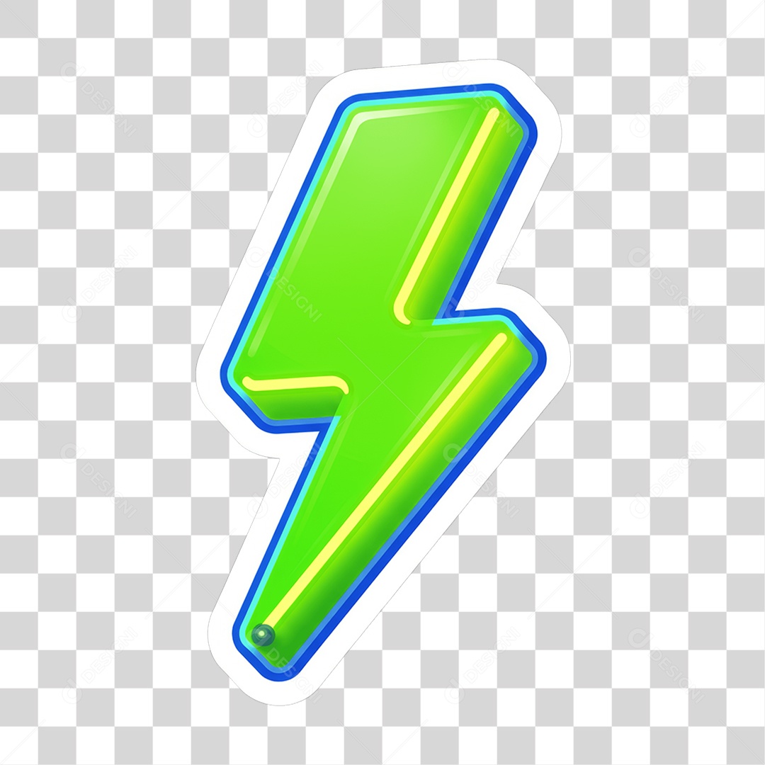 Sticker Emojis Raio PNG Transparente