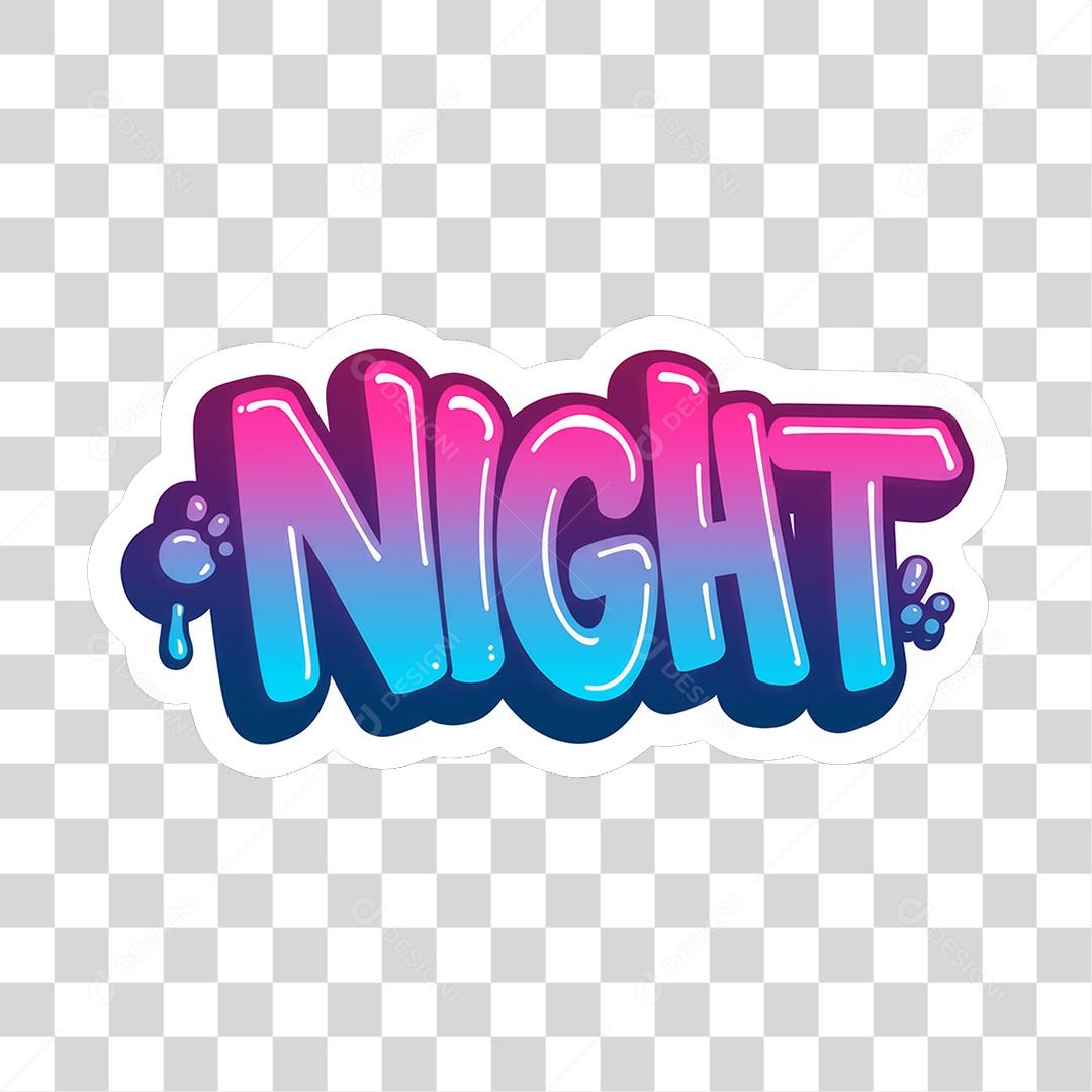 Sticker Emojis Night PNG Transparente