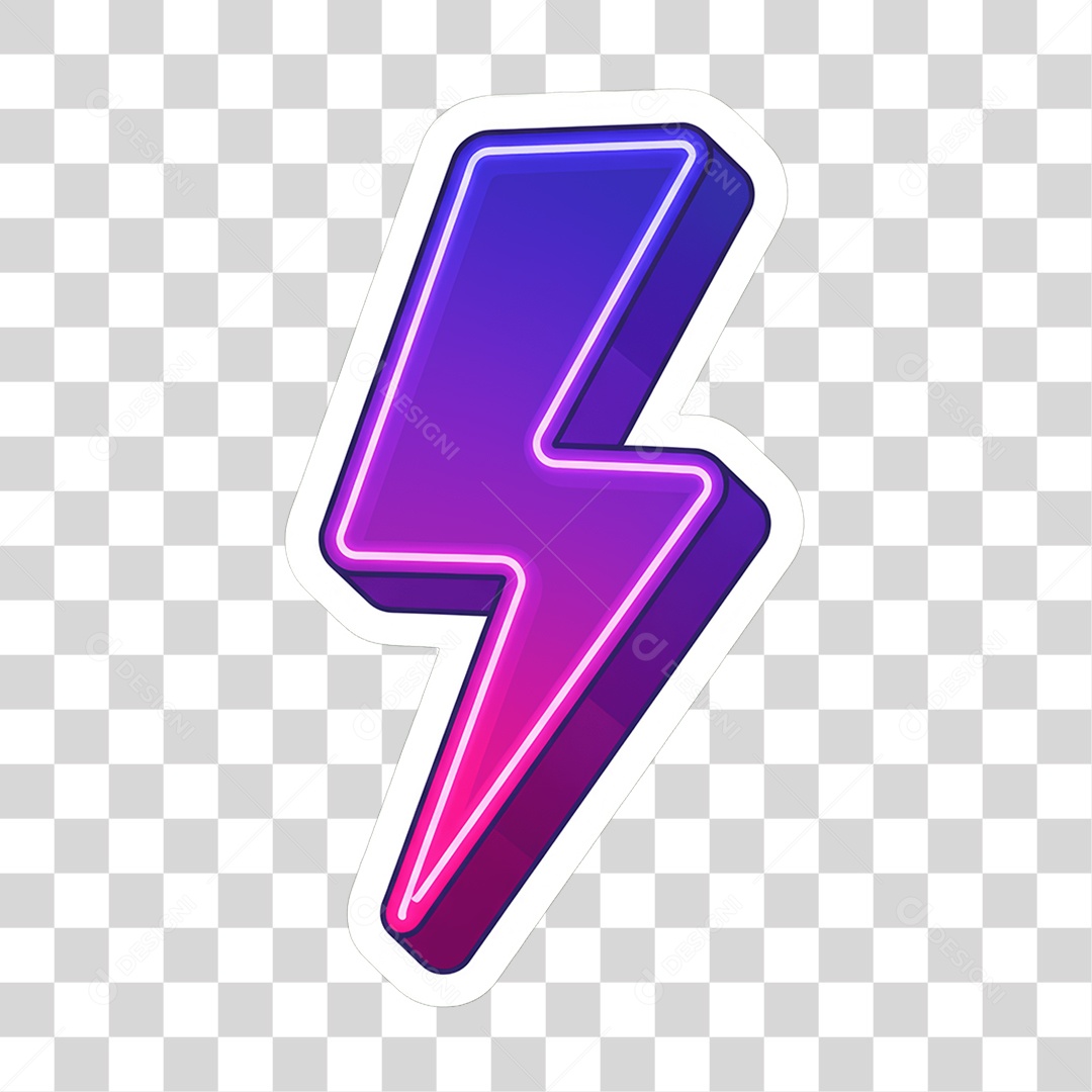 Sticker Emojis Raio PNG Transparente