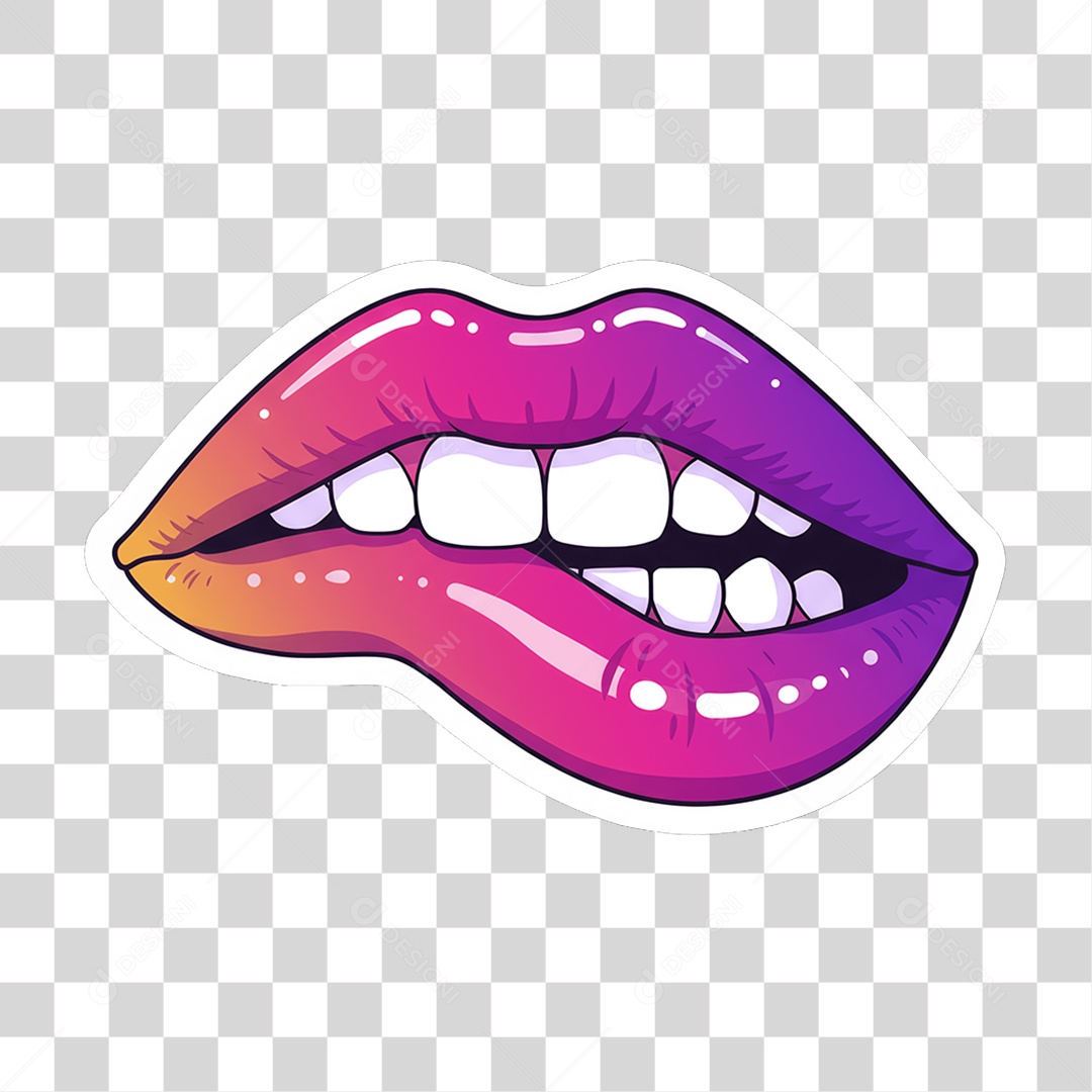 Sticker Emojis Boca PNG Transparente