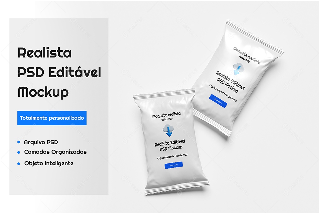 Mockup Embalagem de Lanche PSD Editável