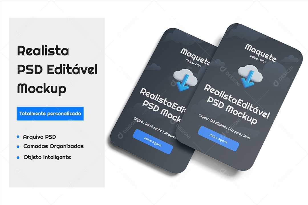 Tela de Celular Mockup PSD Editável