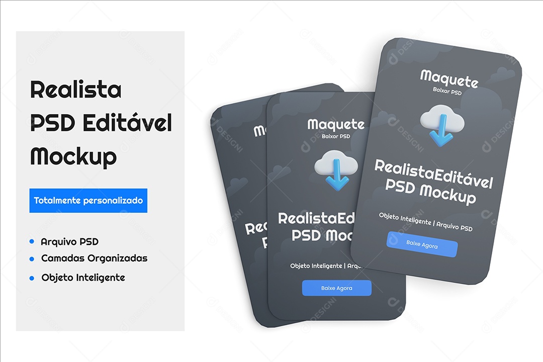 Tela de Celular Mockup PSD Editável