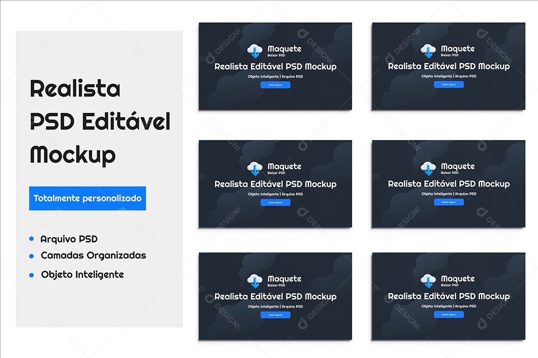 Mockup Cartões de Visita PSD Editável