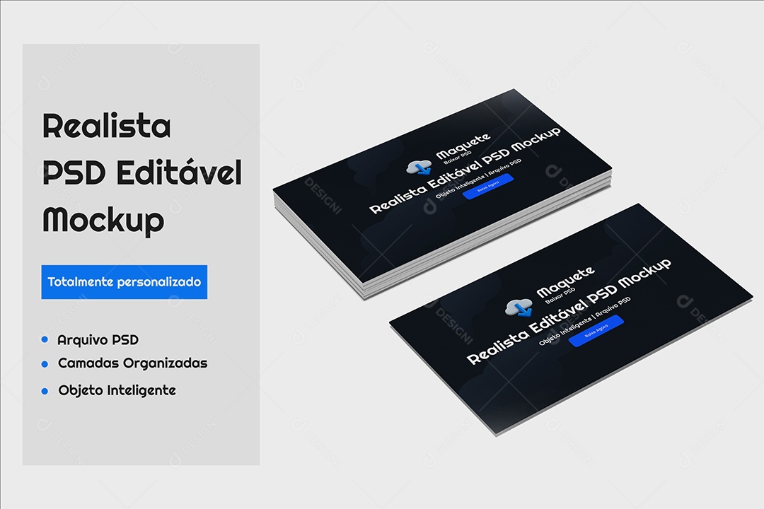 Mockup Carões de Visita PSD Editável