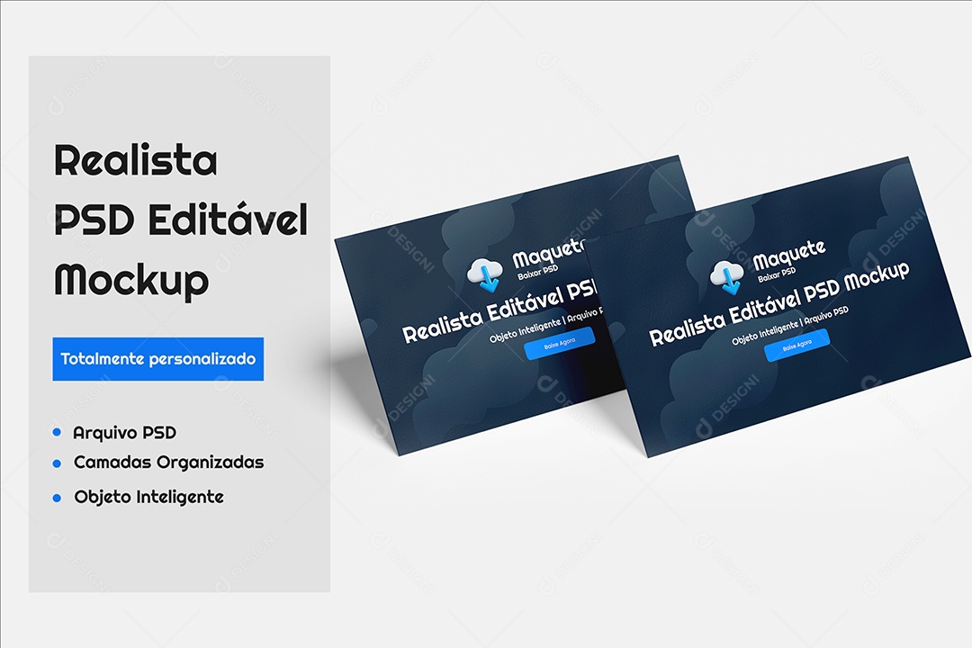 Mockup Carões de Visita PSD Editável
