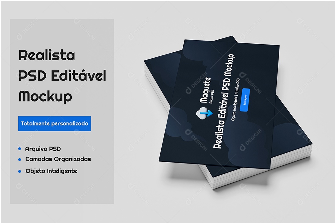 Mockup Carões de Visita PSD Editável