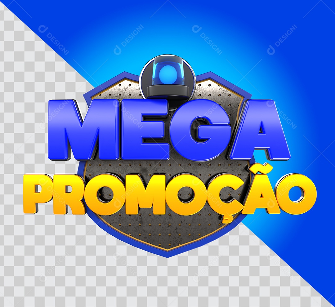 Selo 3D Mega Promoção Para Composição PSD