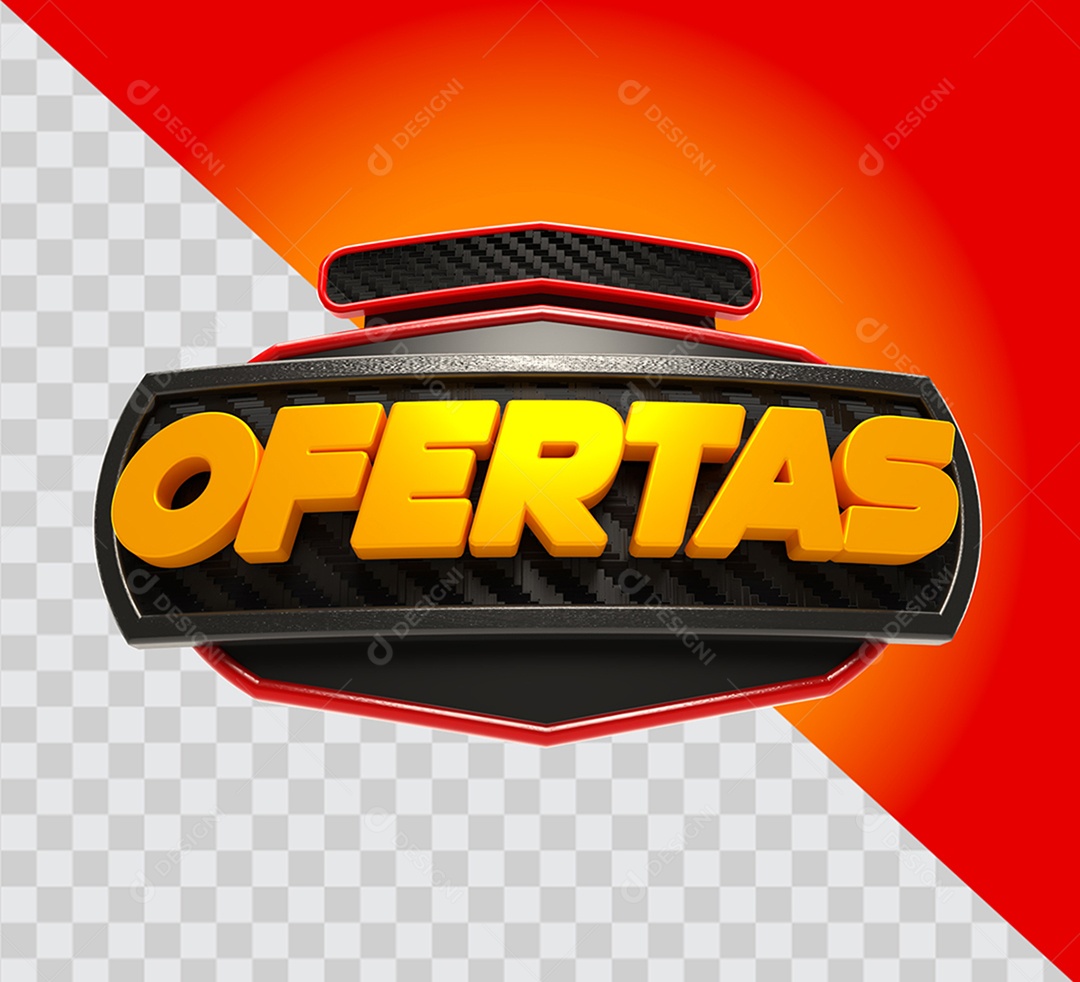 Selo 3D Ofertas Para Composição PSD