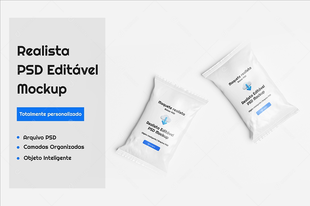 Mockup de Embalagem de Lanche PSD Editável