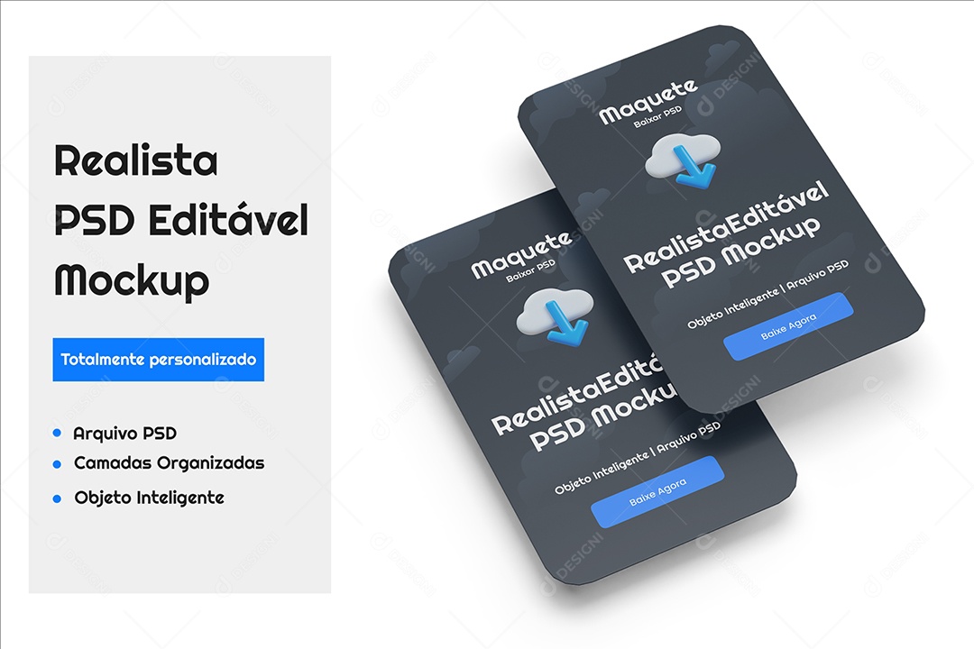 Mockup Cartão de Visita PSD Editável