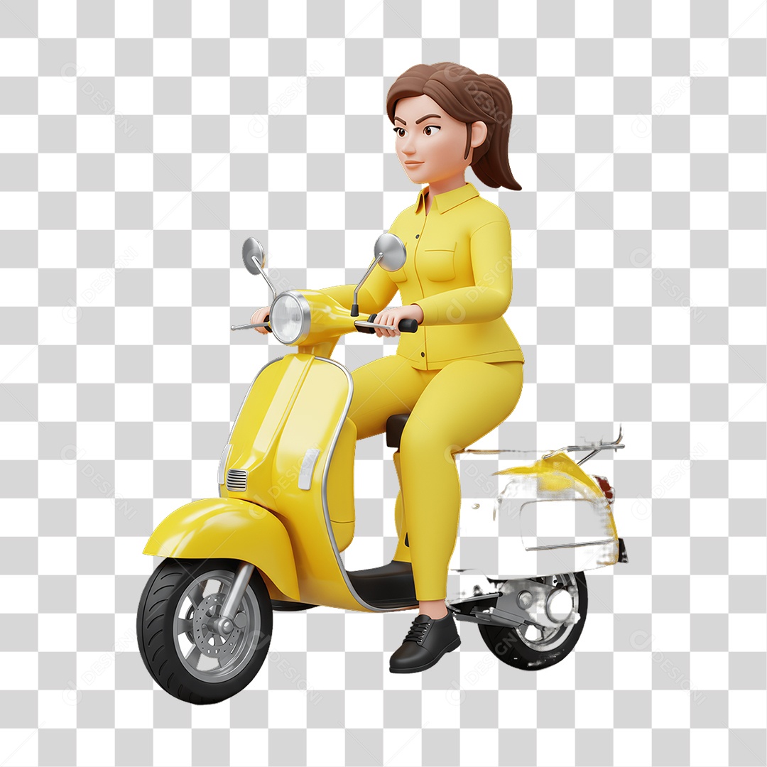 Personagem Entregadora de Gás PNG Transparente