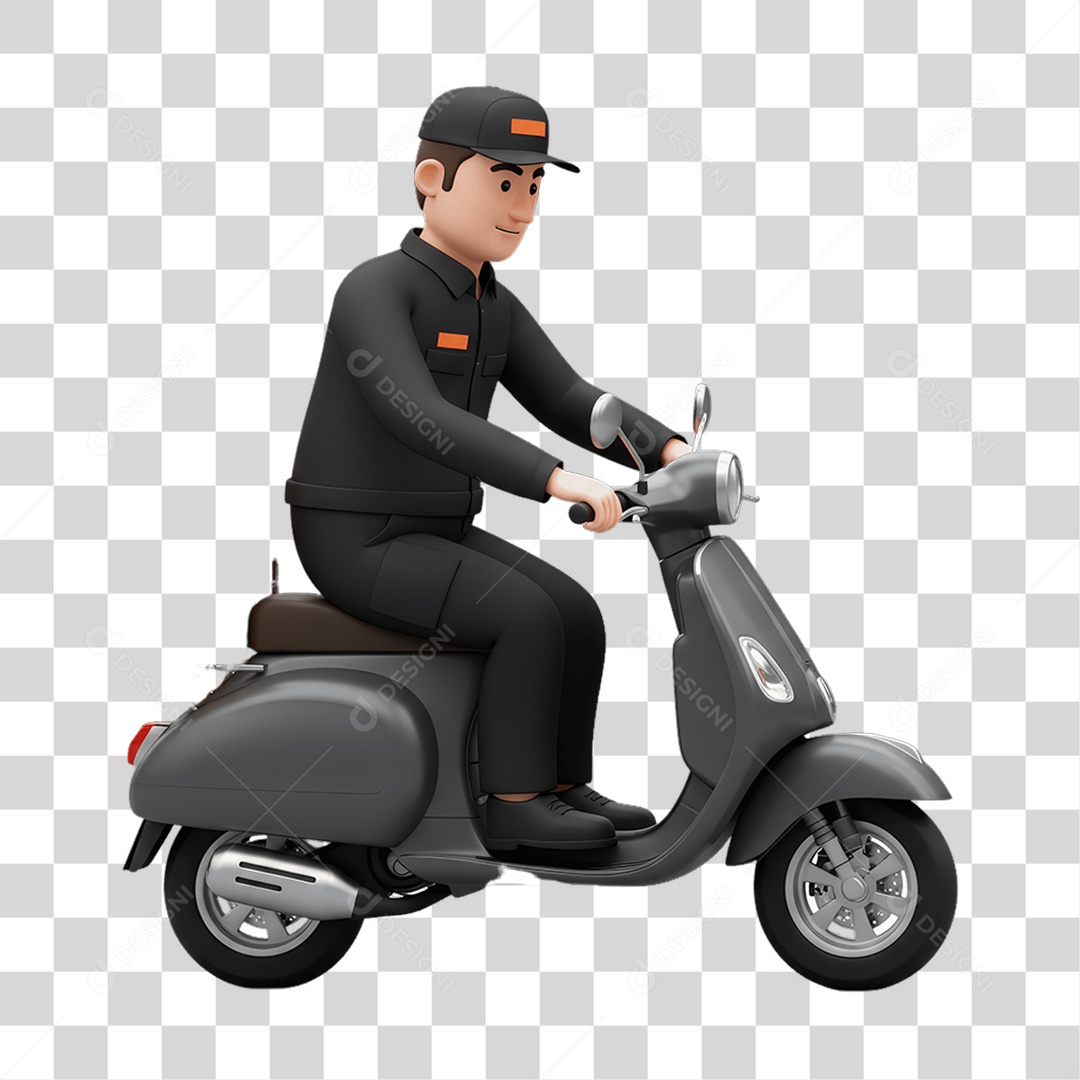 Personagem Entregador de Gás PNG Transparente