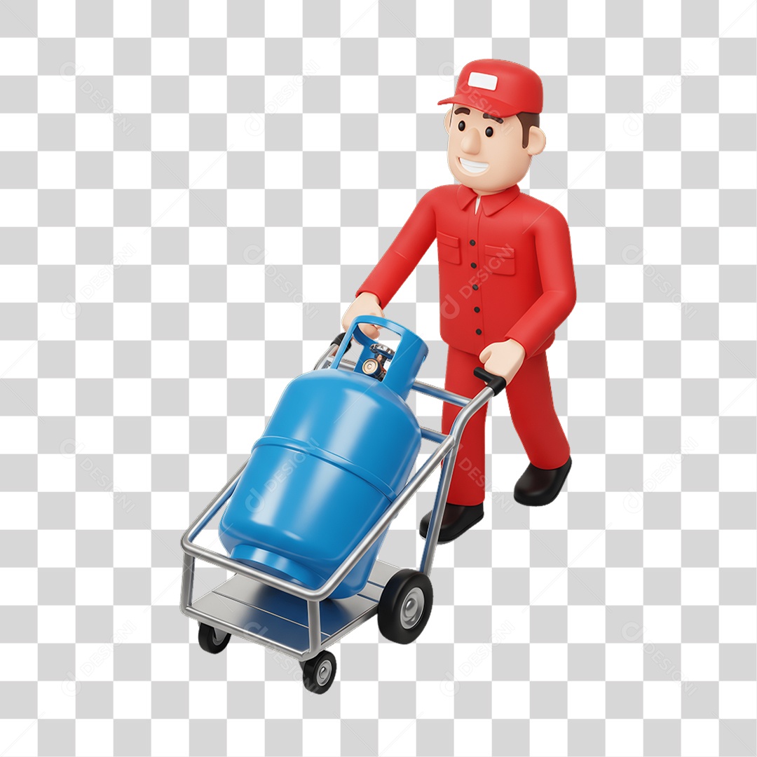 Transparent PNG Gas Delivery Character