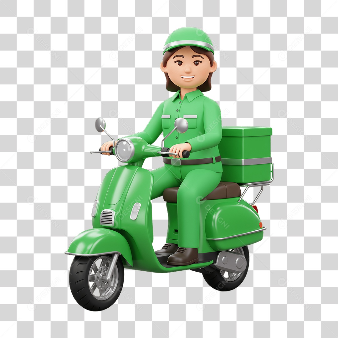 Personagem Entregadora de Gás PNG Transparente