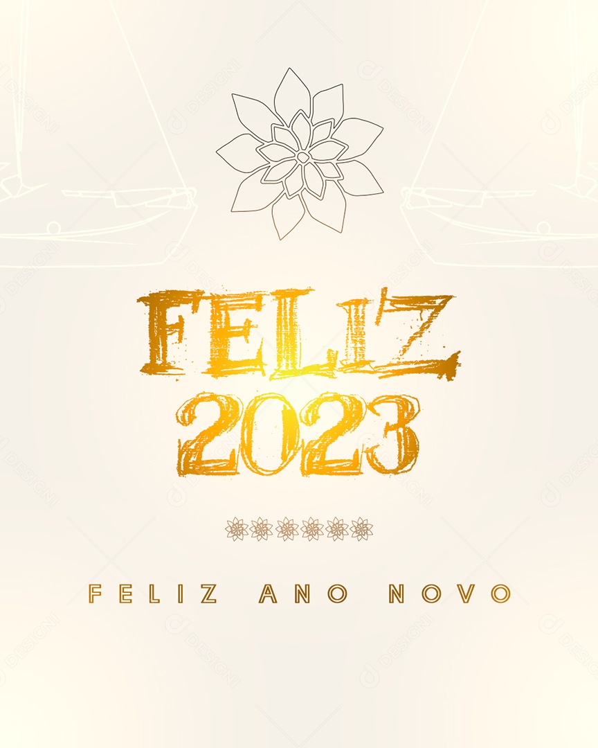 Social Media Feliz 2023 Feliz Ano Novo PSD Editável