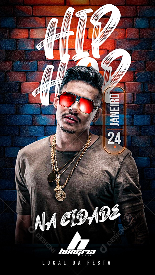 Story Flyer Hip Hop Na Cidade Social Media PSD Editável