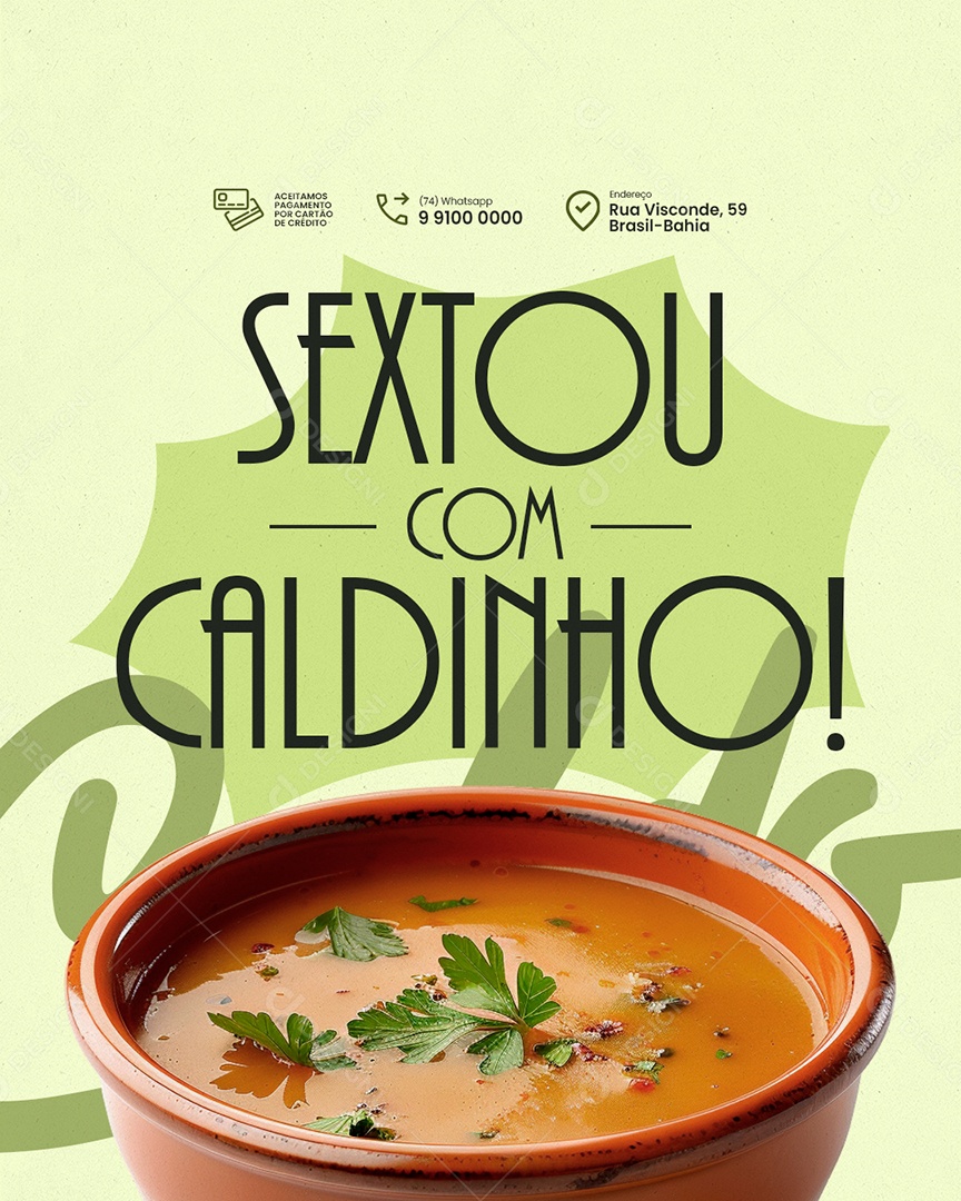 Caldos Sextou com Caldinho Social Media PSD Editável