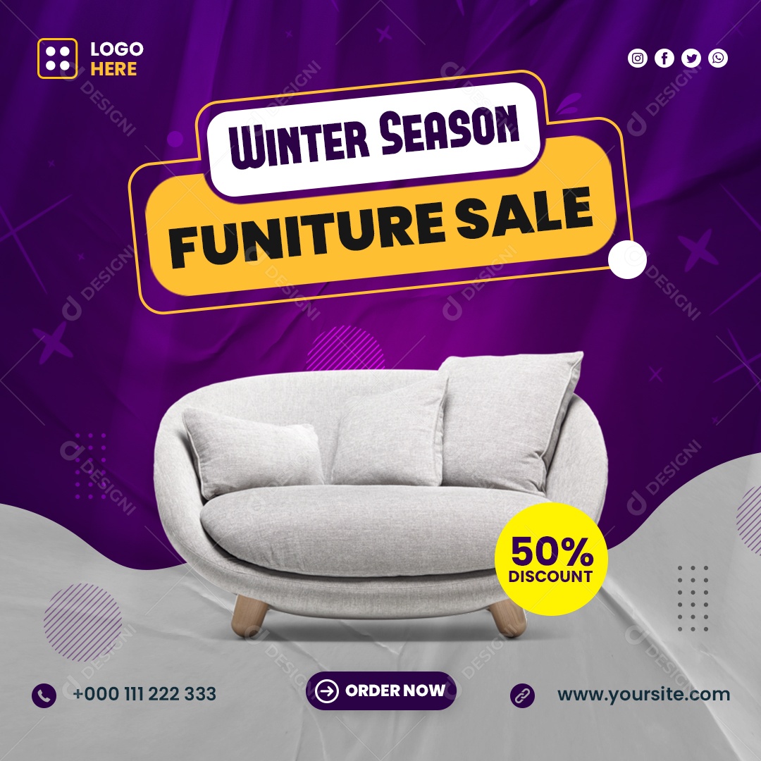 Social Media Móveis Para Casa Exclusivos PSD Editável