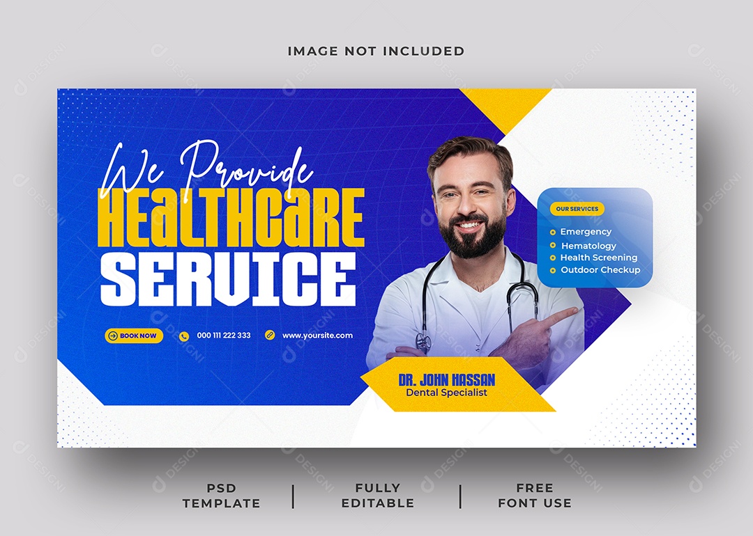 Clínica Médica Serviço de Saúde Social Media PSD Editável