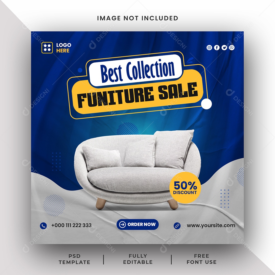 Social Media Móveis Para Casa Exclusivos PSD Editável