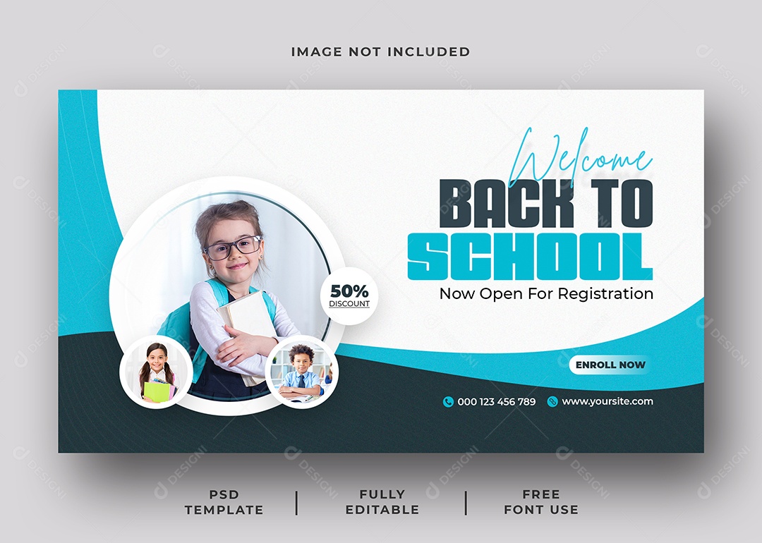 Volta às Aulas Social Media PSD Editável