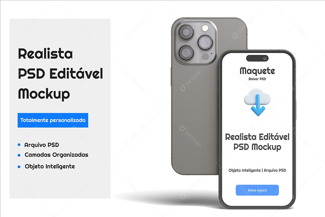 Mockup De Iphone Celular PSD Editável