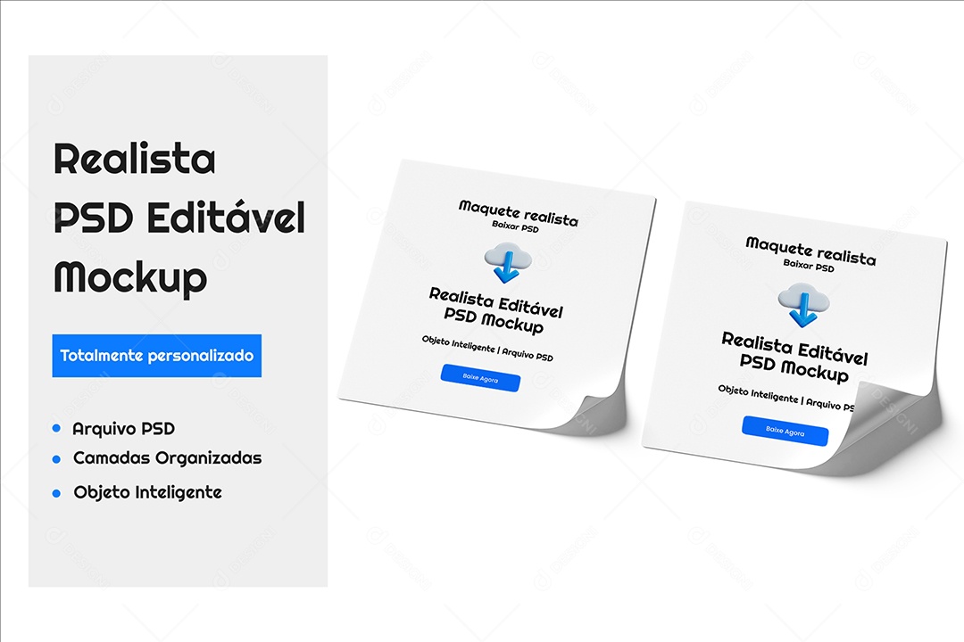 Mockup Adesivos PSD Editável