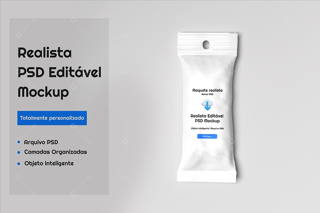 Mockup de Embalagem de Lanche PSD Editável