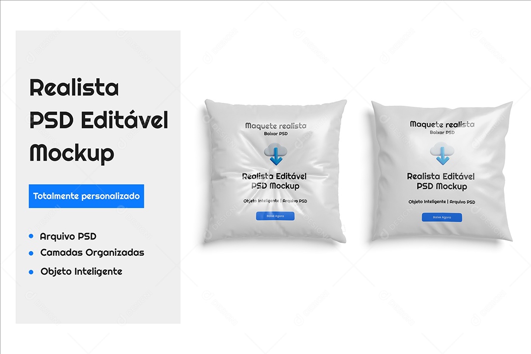 Almofada Mockup PSD Editável