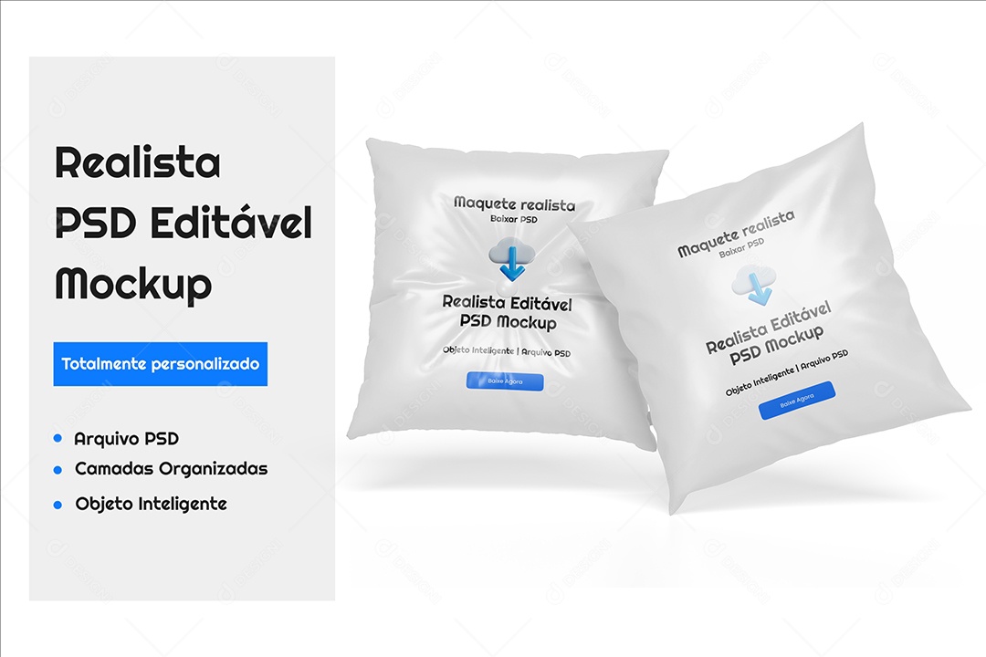Almofada Mockup PSD Editável