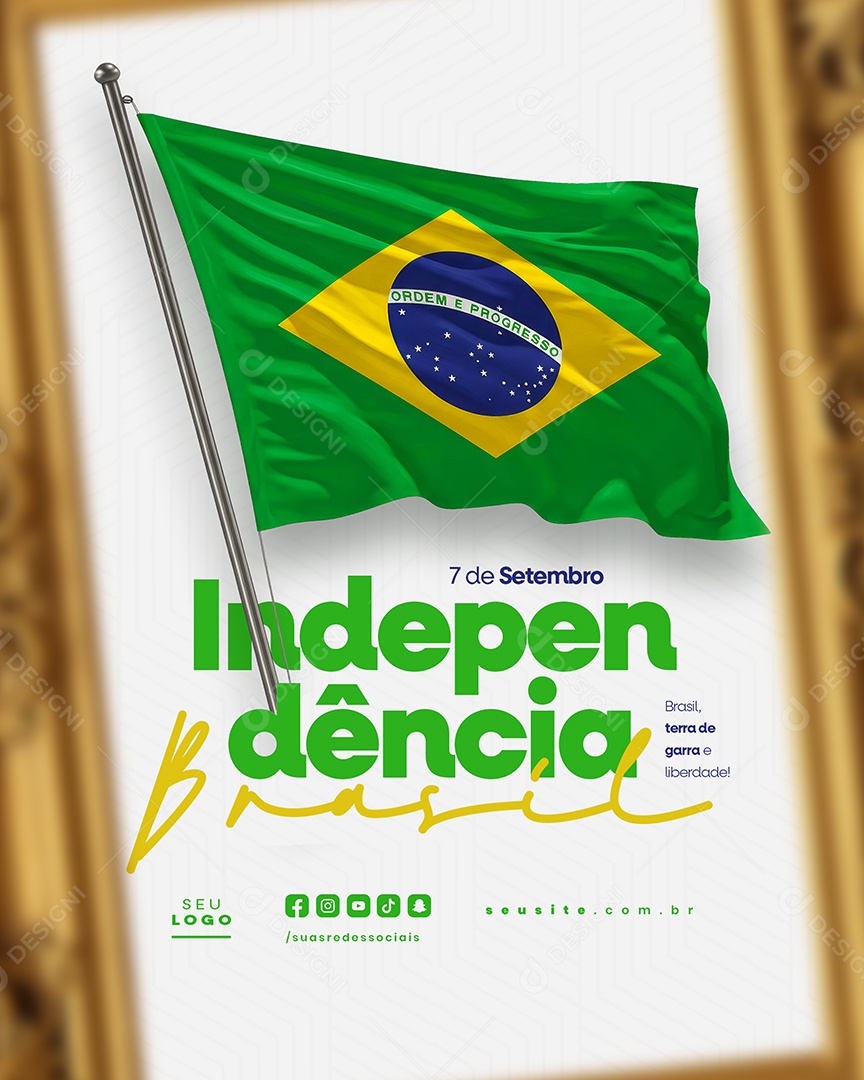 Dia da Independência do Brasil 07 de Setembro Social Media PSD Editável