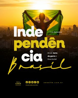Dia da Independência do Brasil 07 de Setembro Social Media PSD Editável